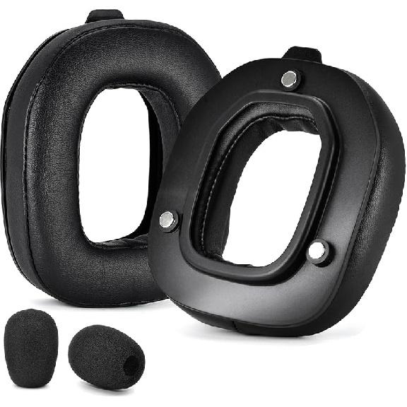 Амбушюры и поролоновая накладка на микрофон для Astro A50 Gen 4 - Запасные подушечки defean, совместимые с гарнитурами Astro A50 Gen 4, Gen 5 и Astro A50X, Улучшенная высокая плотность Faux Leather