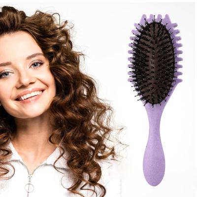 Brush Soft Bristles Scalp Massage Women Curly Hair Shaping Styling Detangling Comb