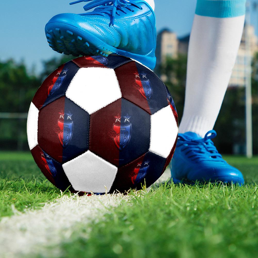 1PC FC Basel 1893 taglia 5 pallone da calcio PrahaPallone da Calcio Indoor Colorato Per Tutte le Età Cucito a Macchina PVC Pronto per la Competizione Resistente Alto Rimbalzo