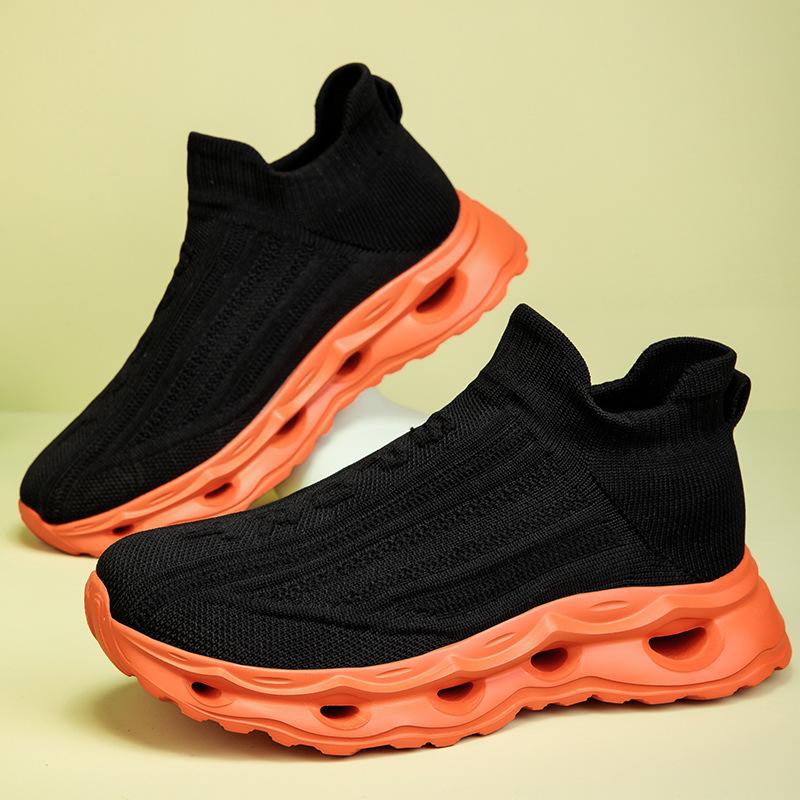 New Large Size 48 Breathable Socks Shoes Women's Wear-resistant High Elastic Sports Shoes Men's Flying Knitting Fashion One Pedal