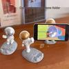 Spaceman Astronaut Phone Holder Figurine - Creative DIY Desktop Decoration and Gift