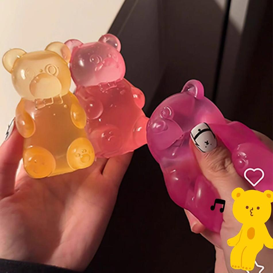 Little Bear Maltose Pinch Stress Relief Ball Relief Anxiety Sensory Tool For Focus Adhd & Office Desk Calming Gadget