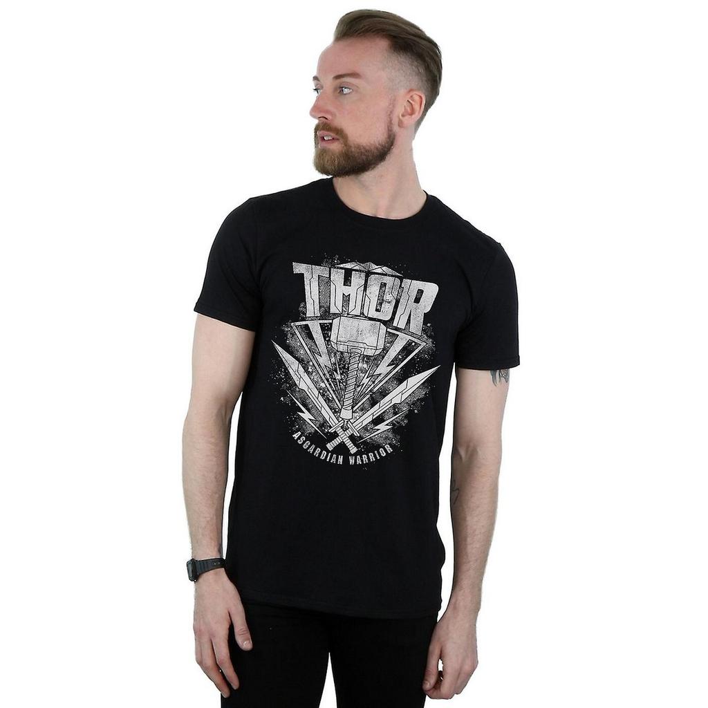 Thor: Ragnarok Herren Hammer Baumwoll-Logo-T-Shirt