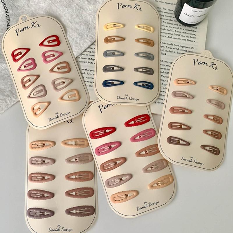 10pcs Stylish Hairpin Set Durable Alloy Hair Clip Lightweight Heart Star Hair Clip for Girls for Different Hairstyles