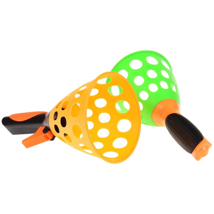 Game Toy Arcade Sports Set Racket Launcher Catching Balls - Green