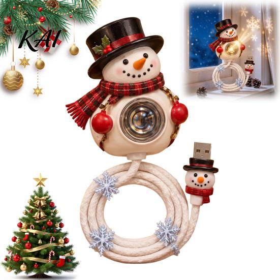 Holiday Landscape Lighting Decorative Outdoor Stake Light for Garden Path, Indoor Snowman Projector Lamp, Christmas Party Atmosphere Lamp Waterproof