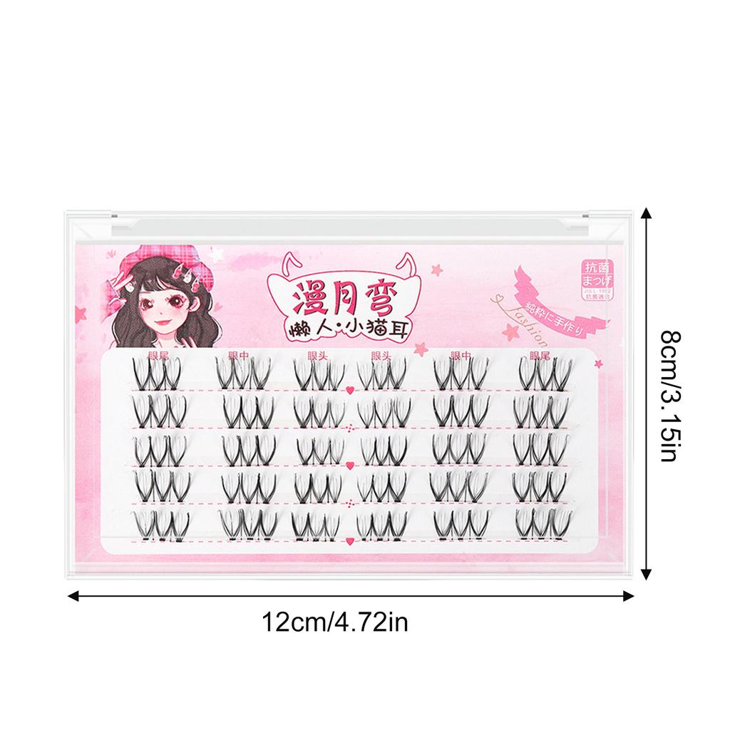 Soft Long Segmented False Eyelashes 3D DIY Cosplay Fake Eyelashes for Women and Girls Cosmetic Supplies