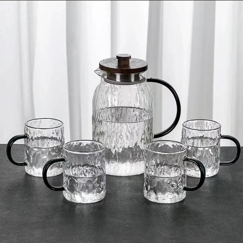 Shangqi Glass Water Pitcher and Cup Set