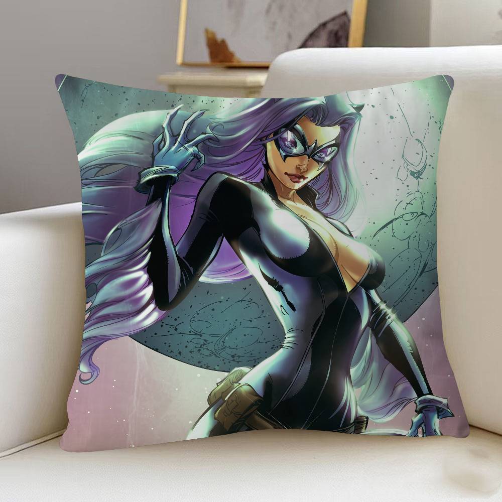 

Black Cat Stitch Lucky Dragon Pillow Cover Sofa Cushion Cover Home Room Decoration Children Gift 12x12Inch