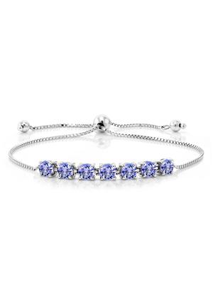 Tanzanite Tennis Bracelet -925 Sterling Silver