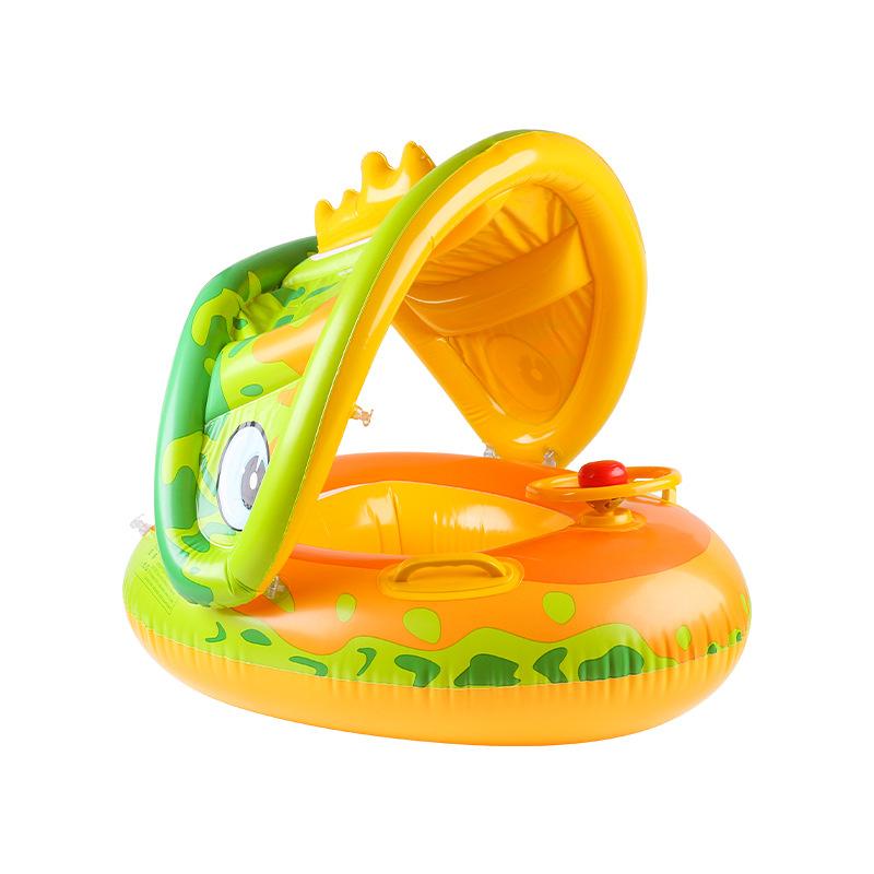 Sunshade Baby Kids Float Seat Boat Inflatable Swim Swimming Ring Pool Water Fun