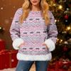 Dámská ležérní vánoční mikina s retro potiskem a dlouhým rukávem