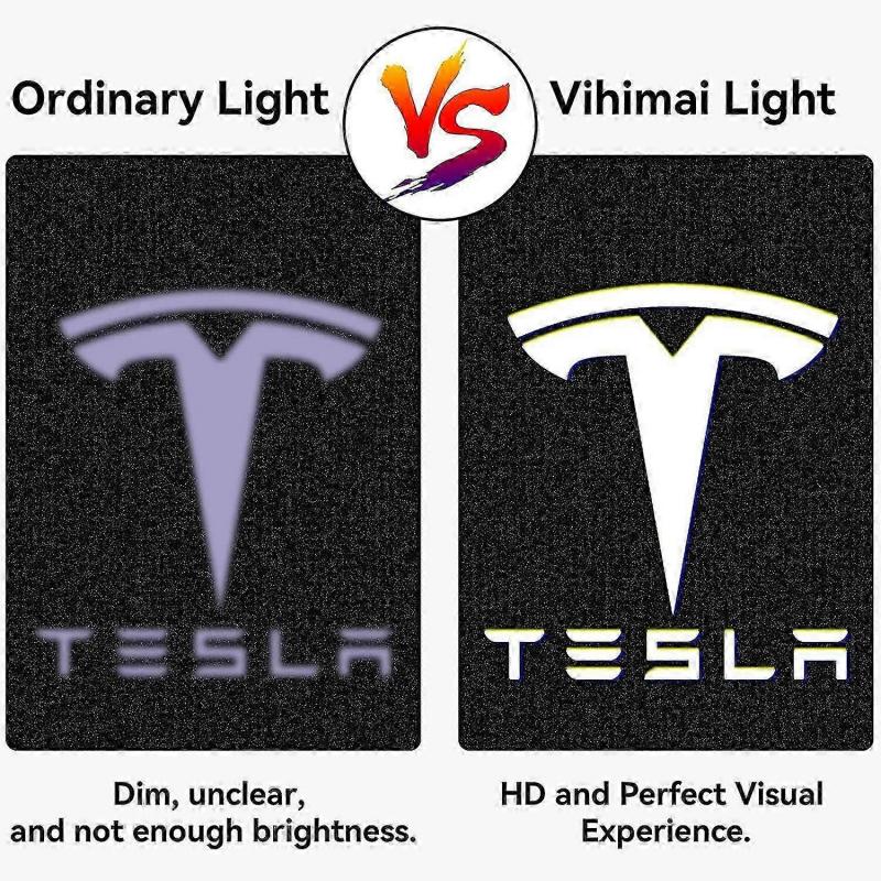 Tesla Car Door Light Projector for Model 3, Model Y, Model S, Model X - 4 Pcs/Pack