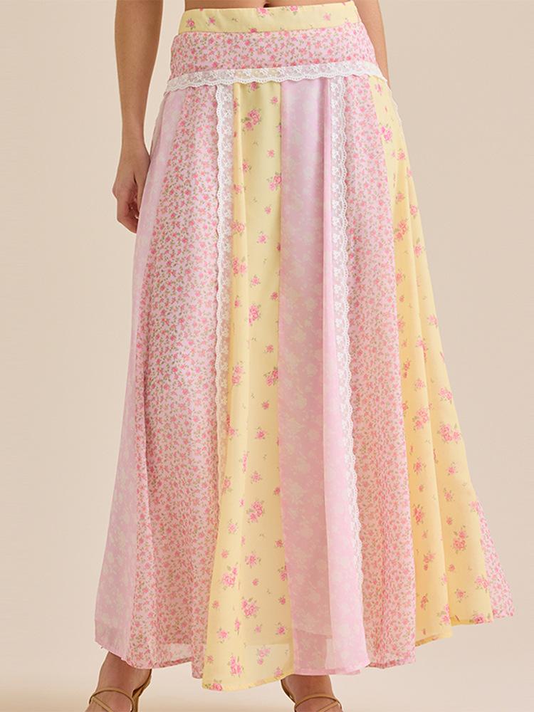 Bohemian Floral Camisole & Long Skirt Set - Women's Seaside Holiday 2026 Collection