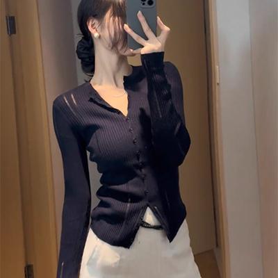 Zierliche, Elegante, Figurbetonte, Langärmelige Spitze Strickpullover für Damen Herbst und Winter, Ein Vielseitiger Strickpullover für Heiße Girls