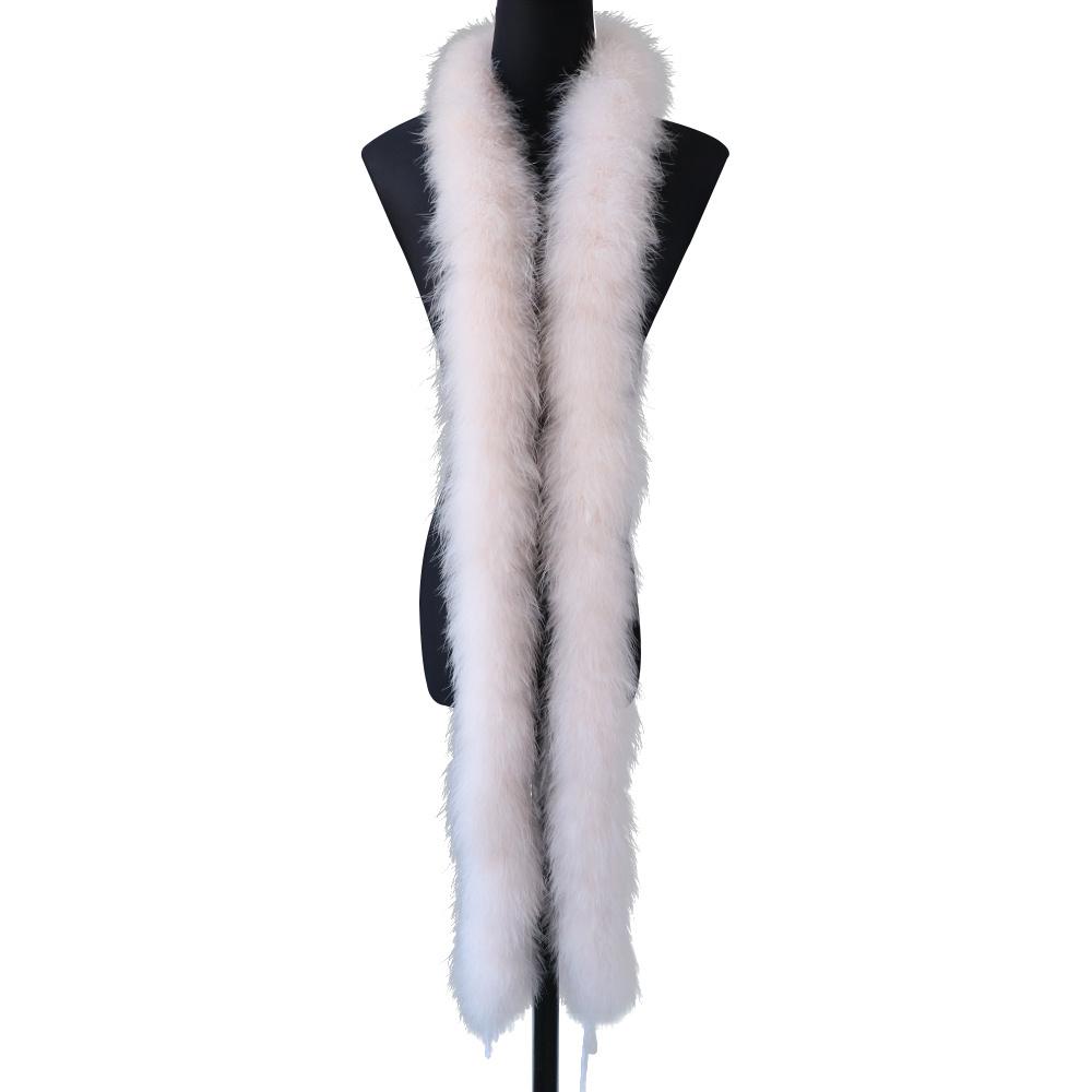 DIY 50Gram Pink Fluffy Turkey Marabou Feathers Boa for Wedding Carnival Dress Costumes Decoration Scarf Shawl Boas Sewing Crafts 2M