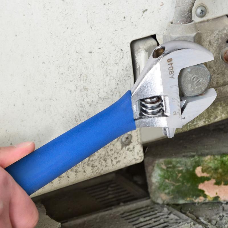 1pc Large Opening Adjustable Wrench Spanner With Short Handl 8 Inch/10 Inch Multifunctional Bathroom Wrench