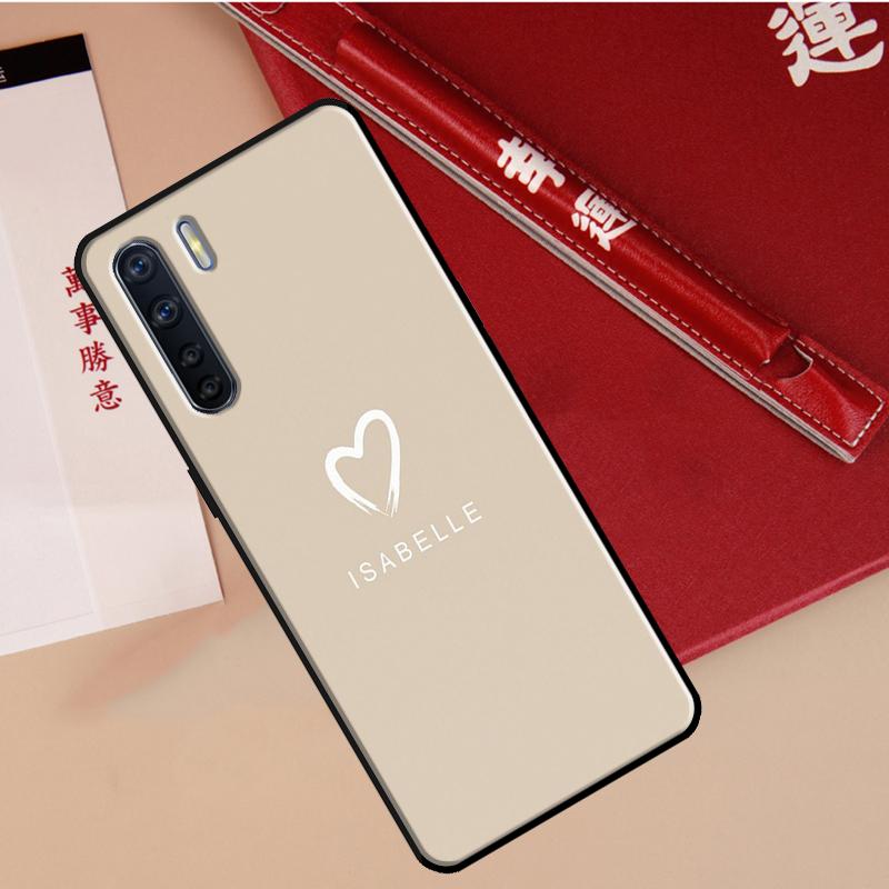Pastel Name Custom Initials Cover For OPPO A96 A76 A16 A17 A57 A77 A57s A15 A5 A9 A31 A53 A52 A72 A93 A54 A74 A94 Case