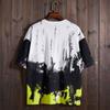 Hip Hop T-shirts Chinese Trendy High Street Tie Dye Tees Summer Oversized O-neck Short Sleeve Casual Pullover Men Shirts