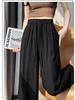 Drapey Yamamoto Women's Plus Size Ice Silk Wide Leg Pants - Summer Thin, Slimming, Sun Protection, Textured Casual Fit