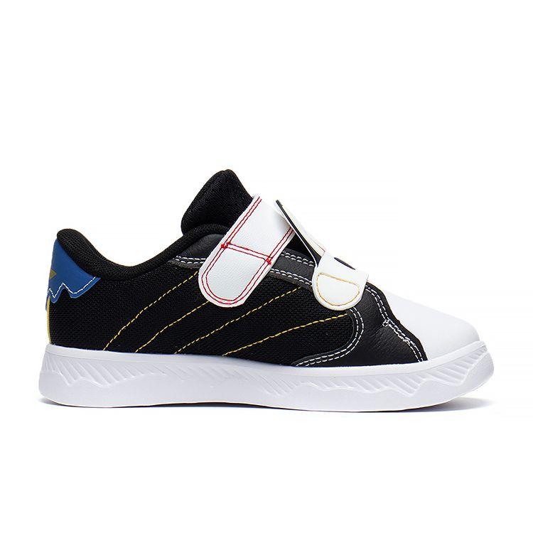 Li Ning Kinder Sport Lifestyle Serie Bequeme Vielseitige Rutschfeste Abriebfeste Low-Top Kinder Skateschuhe Kinder Sneaker Schwarz Weiß YKNT024-3