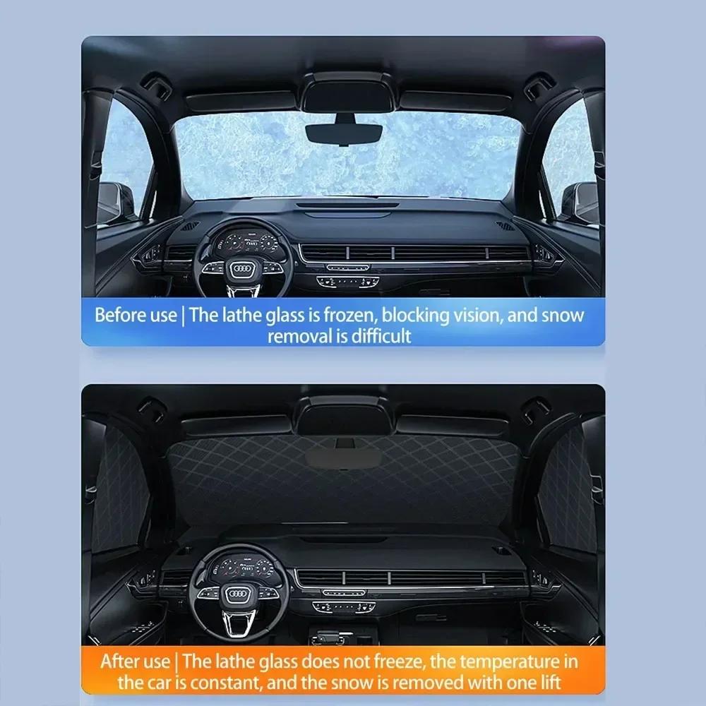 Durable Car Frost Guard Foldable Easy Installation Winter Car Windshield Snow Cover Anti-freezing Protection Windshield Cover