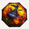 Halloween Witch's Cauldron Stained Window DecalUmbrella, Portable 3-Fold Compact Umbrella,Christmas Gift ES457
