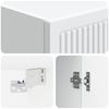 Wall Mounted Cabinet White 33 x 34.5 x 90 cm Particleboard