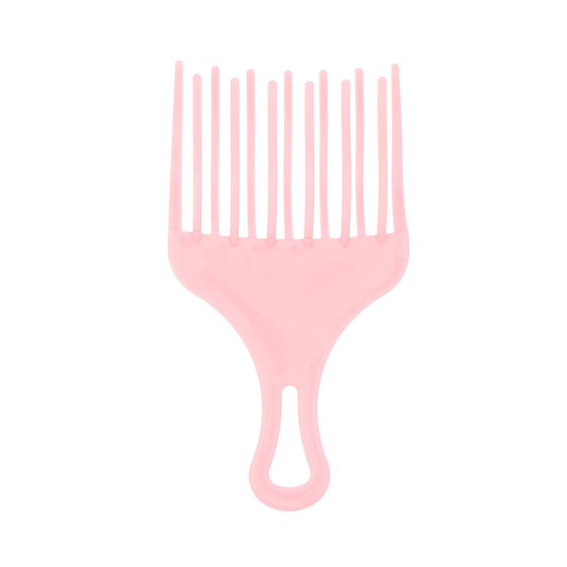 

1 шт. вставная расческа для волос в стиле афро, широкая расческа, вилка для волос, щетка для мужчин, масляная головка для волос, пластиковая зубчатая расческа, вьющиеся афро-парикмахерские инструменты светло-розовый