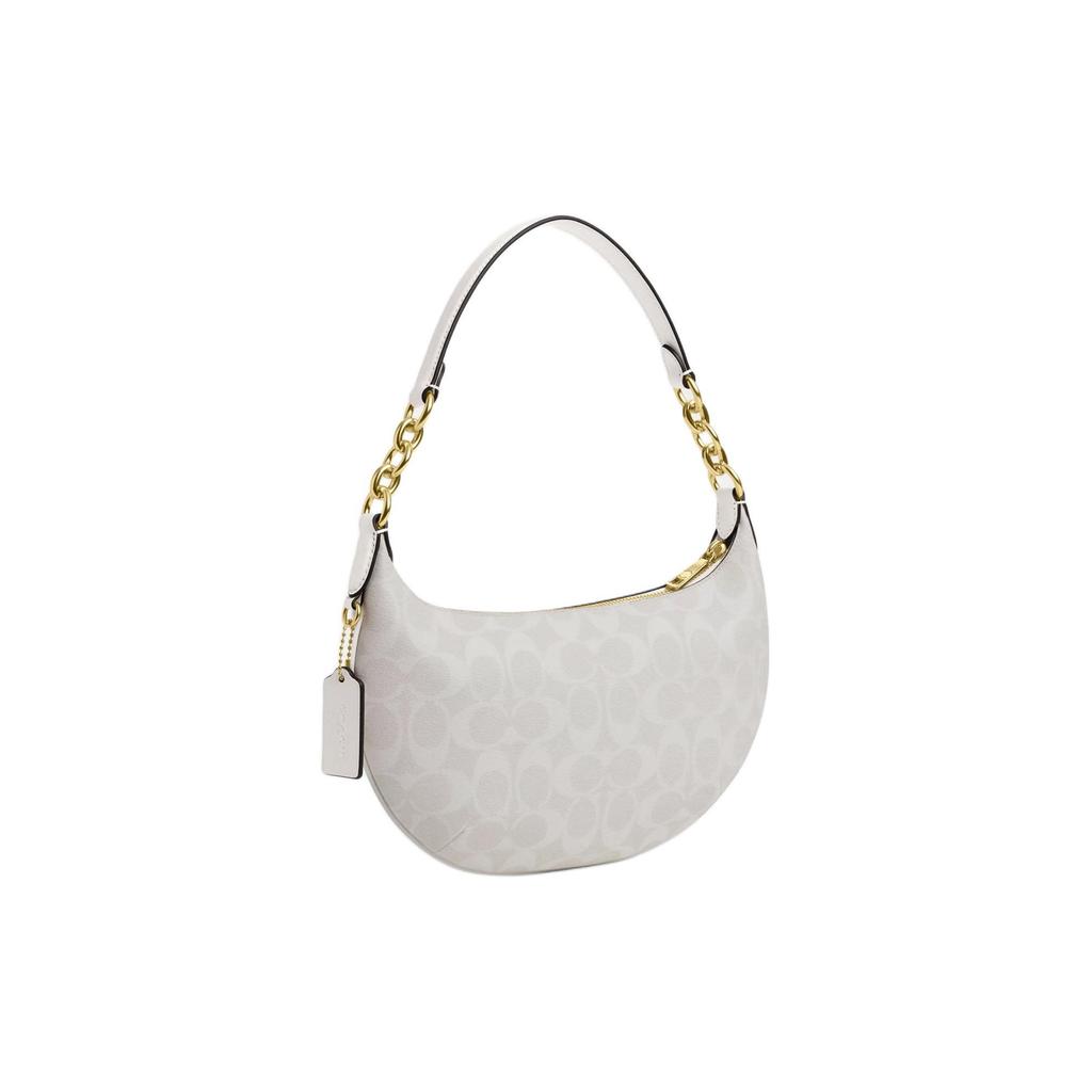 Coach Payton 28 Klassische Monogramm-Reißverschluss-Tragetasche und Umhängetasche aus beschichtetem Canvas und Glattleder Groß Damen Taschen Gold Mehrfarbig CE620-IMRFF