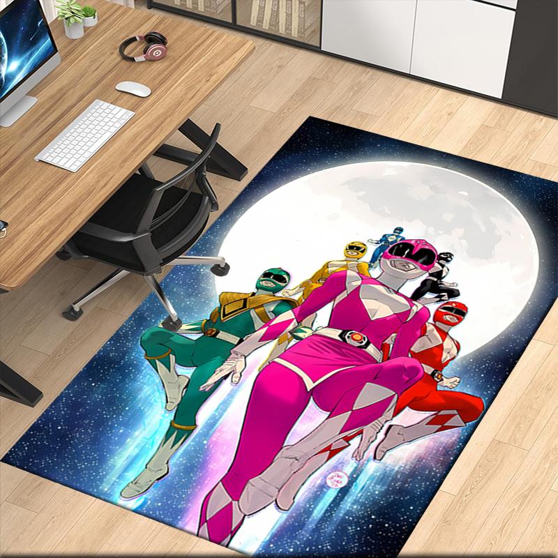 Mighty Morphin Printed Carpet, for Office Chair Living Room Bedroom Kitchen Room Decor Gifts.