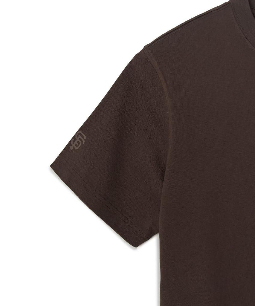 Emelbi Serif Lettering Semi-Oversized Short Sleeve T-Shirt Sf (D.Brown)