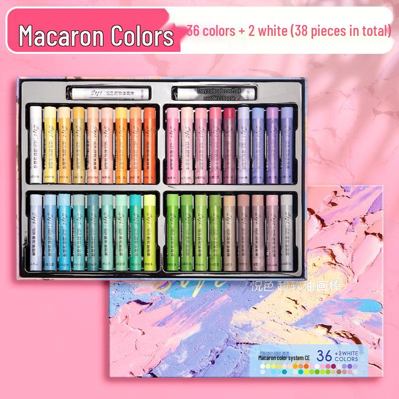 Kaba Bear 48 Farben Morandi Ölpastellkreiden für Grundschüler - Weiche, lebendige 3D-Kunst-Wachsmalstifte