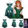Wednesday Agnes Demille Green Cosplay Dress With Polyester Fabric For Teen And Adult Costumes