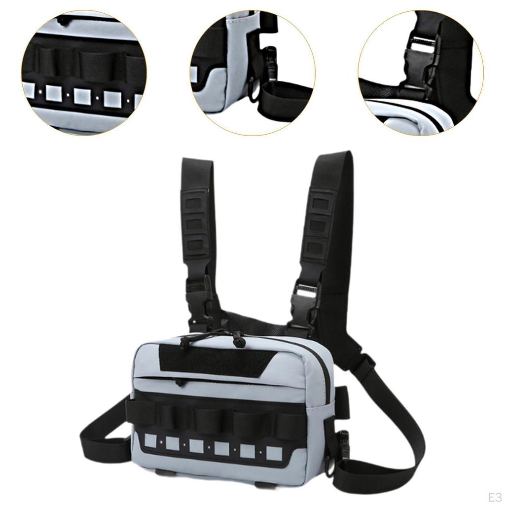 Fishing Gear Bag Multifunction Chest Pouch for Outdoor Sports Camping Hiking