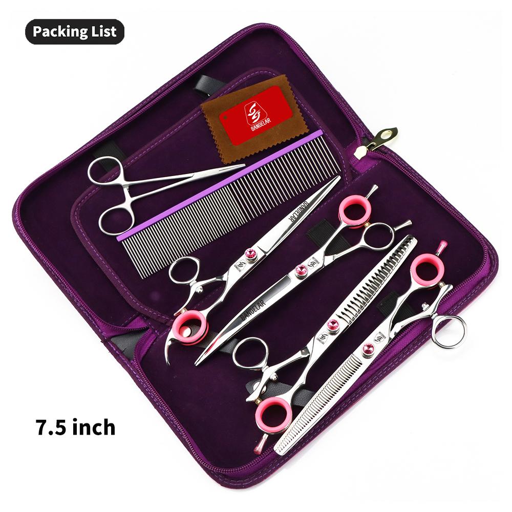 

Sangelar 7,5-дюймовый набор ножниц для ухода за домашними животными с вращающейся ручкой, инструменты для домашних животных JP440C 7.5 inch серебряный