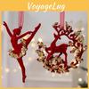 Christmas Deer Hanging Ornament With Velvet Embellishments For Holiday Decor
