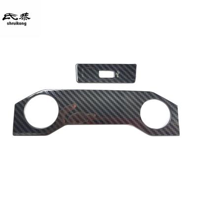 2 pezzi/Lotto Per 2018 2019 Volkswagen VW T-ROC Acciaio Inossidabile Fibra di Carbonio Texture Pannello Accendisigari Copertura Decorativa