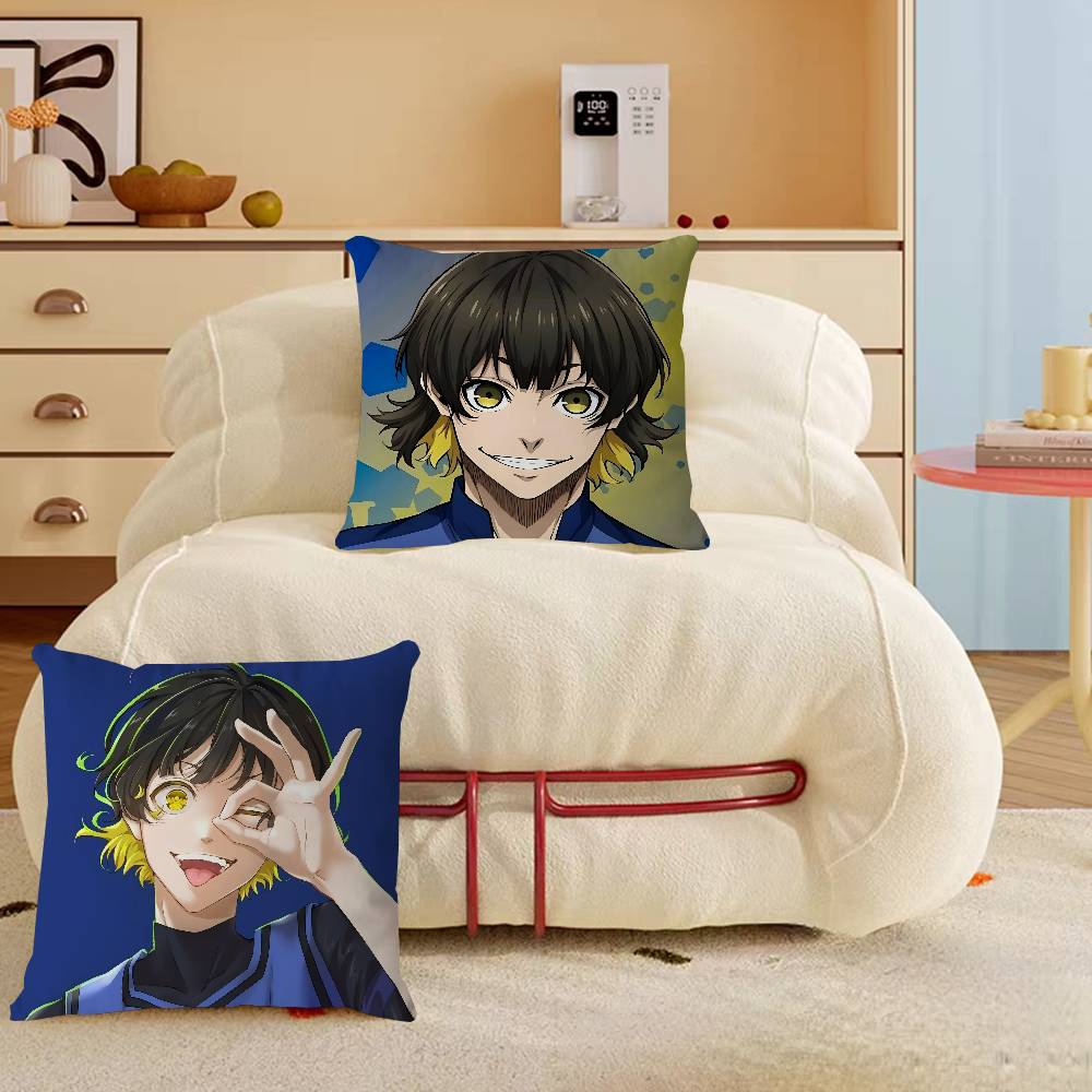Bachira M-meguru Poduszka Poduszka Anime Poduszka na Sofę Poduszka Pod Głowę Poszewka na Poduszkę Poszewka na Poduszkę 45x45 Cm Moda