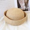 2026 New Natural 100% Raffia Fedoras Berets Hat Women Summer French Retro Dome Top Pillbox Hat Females Vacation Beach Straw Hat