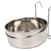 Stainless Steel Dogs Bowl Sturdy Dog Feeder Food Holder for Kitten Small Dog Crate Bunny Feeder Small and Medium Dogs Cats