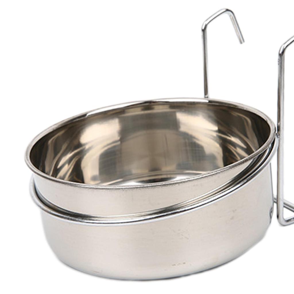Stainless Steel Dogs Bowl Sturdy Dog Feeder Food Holder for Kitten Small Dog Crate Bunny Feeder Small and Medium Dogs Cats