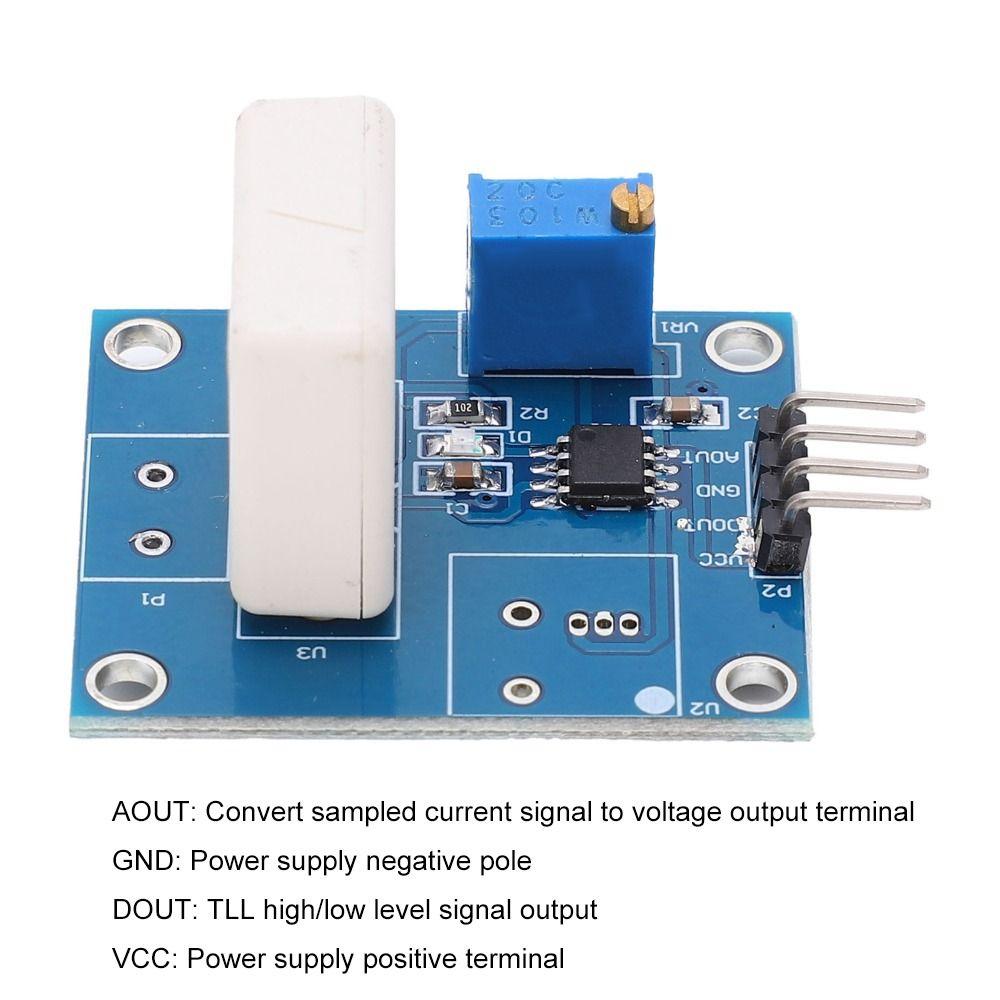 WCS1800 Hall Current Detection Sensor DC 5V 35A Overcurrent Protection Module Professional Blue Short Circuit Detector