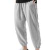2025 new solid color large size casual pants men's summer trend casual loose leggings men's