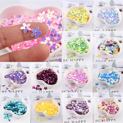 Harz Pailletten Perle 350 Stück Paillette Flache Blume Bastelarbeit 10mm Nähen DIY Schmuck Zubehör