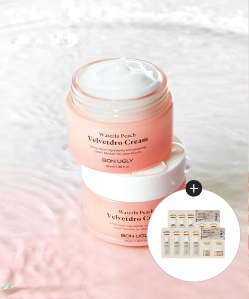 

Bon Ugly Кремовая подводка для глаз с эффектом влажного макияжа, цвет Персиковый бархат, 50 мл + Набор миниатюр подтягивающих средств с водорослями NONE