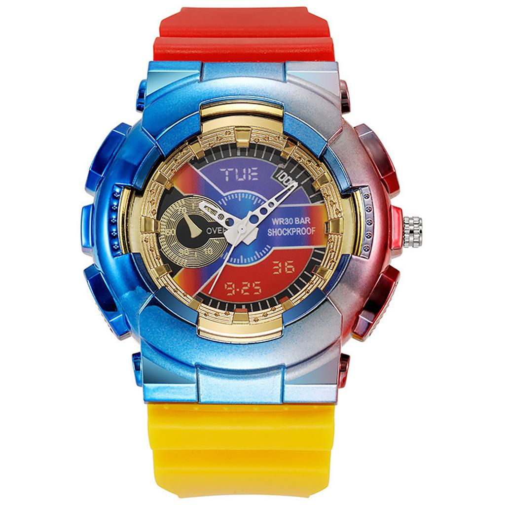 Relógio despertador masculino à prova d'água e luminoso para corrida