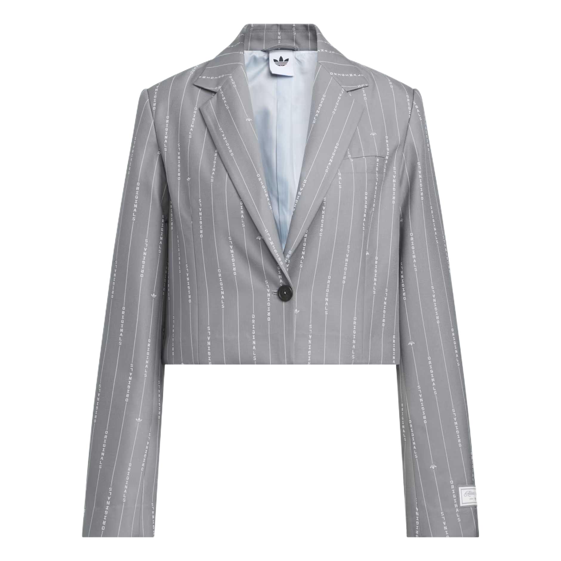 

Adidas Originals Striped Long Sleeve One Button Blazer Women blazers KS5310 A/XS