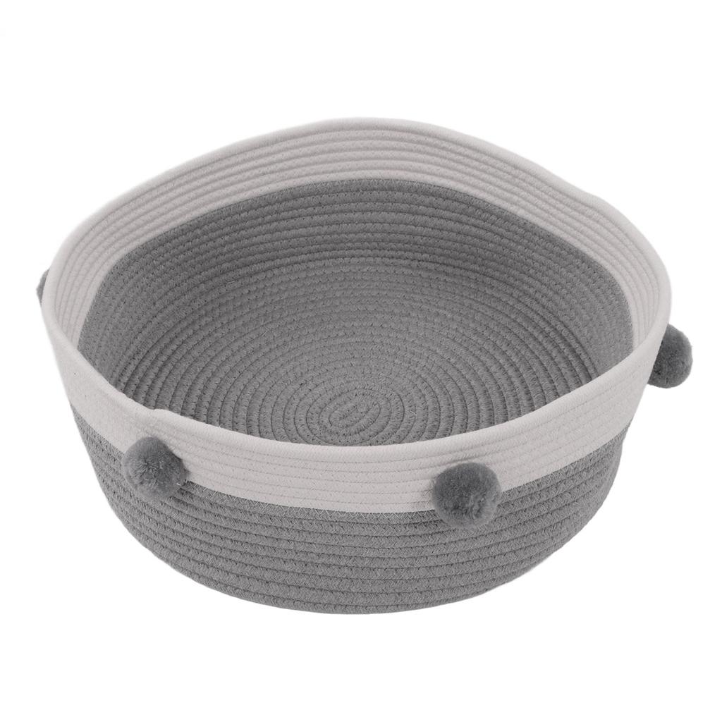 Cotton Rope Woven Cat Bed 4 Season Universal Scratch Bite Resistant Cat Bed Basket