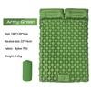 Double Inflatable Camping Pad with Built-in Foot Pump & Pillow - TPU Rhombus Design for Outdoor Sleeping